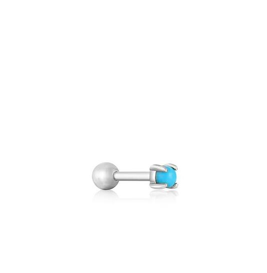  Ear Edit - Ohrstecker - Silber / Rhodiniert - Türkis - 35cm
